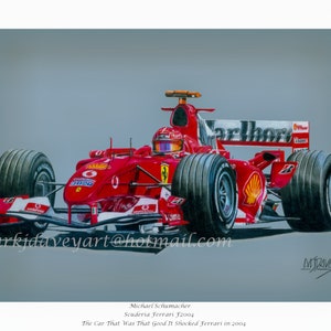 Michael Schumacher In The Legendary Ferrari F2004, The Car That Was That Good It &#39;Shocked&#39; Ferrari Themselves In The 2004 Season.