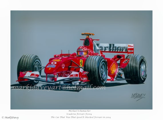 Michael Schumacher Ferrari F2004 Art Print: Limited Edition F1