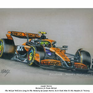 Lando Norris in His McLaren MCL38 2024