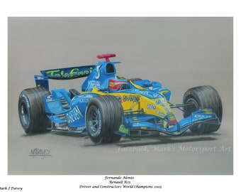 Fernando Alonso in His 2005 World Championship Winning V10 Powered