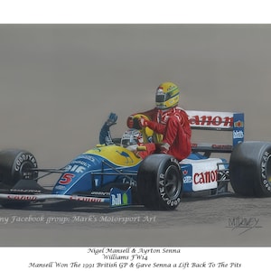 Nigel Mansell & Ayrton Senna at The British GP 1991
