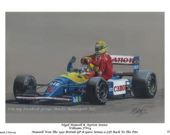 【新品】アイルトン・セナ　ナイジェル・マンセル　リトグラフ ジグソーパズル　F1 新品・未開封】ナイジェル・マンセル リトグラフ ジグソーパズル1000