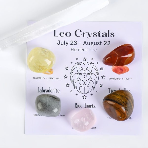 Zodiac Crystal Birthstone Set - Astrology Healing Stones Box for All 12 Signs, Perfect Spiritual Gift