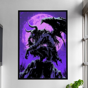 Illidan Print | World Of Warcraft Wall Art | Fantasy Decor | Printable Wall Art | Gamer Gift Download