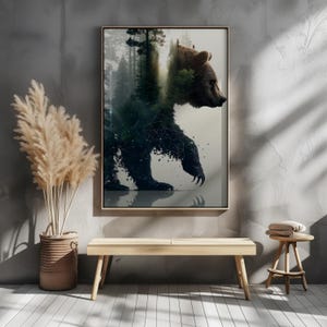 Bear Of The Forest | Abstract Creation | Artistic Digital Wall Art | Vibrant Home Decor