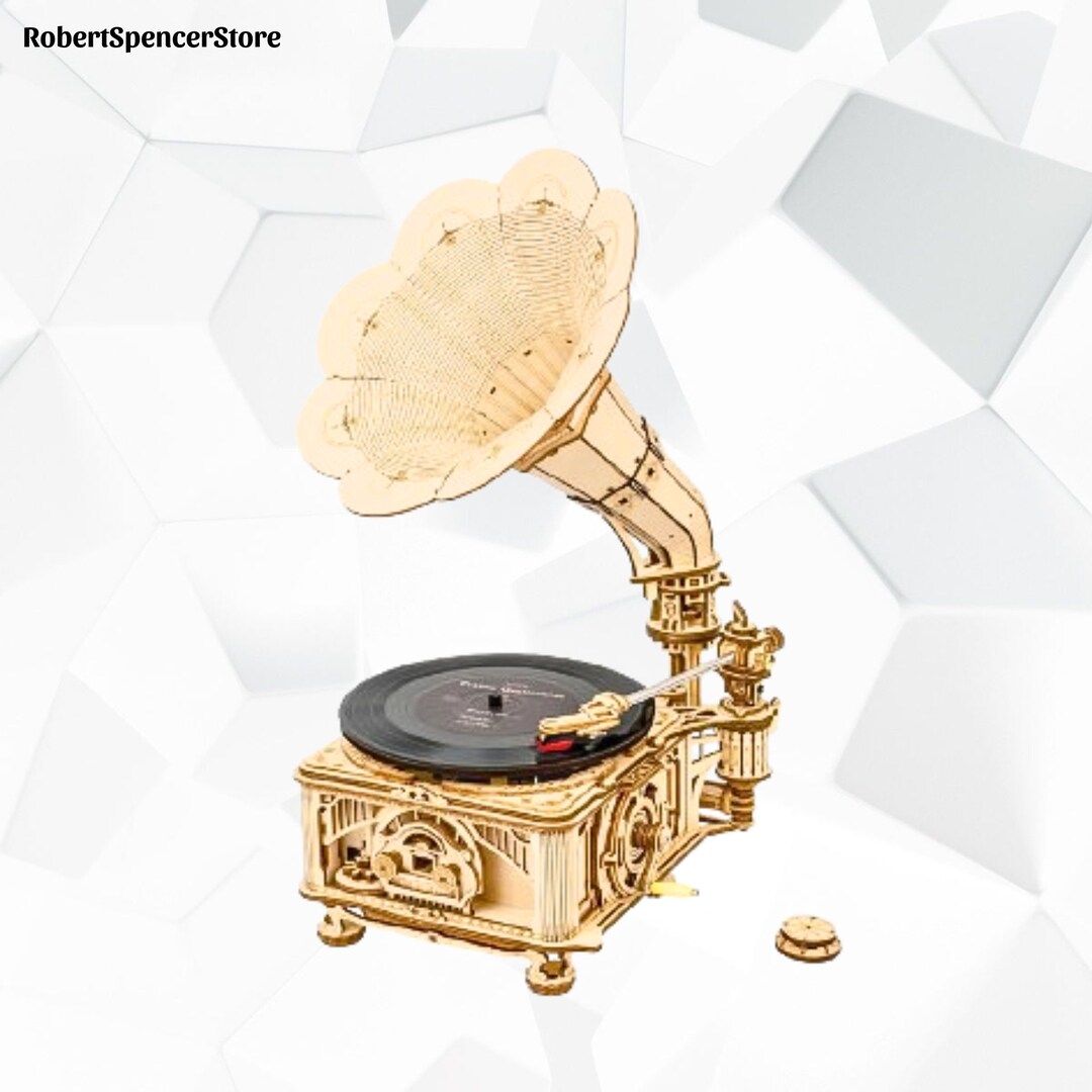 Gramophone Set Handmade 3D Model Building Set, Traditional Gramophone - Etsy
