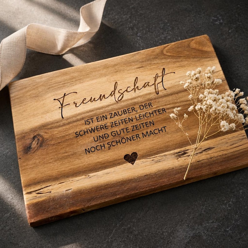 Tabla de desayuno, tabla de aperitivos, bandeja para servir, tabla de cortar, idea de regalo para la amistad, novia/novio, tabla de embutidos, mejor amigo/a
