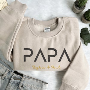 Embroidered Dad Hoodie Personalized with Name, Father T-Shirt Gift, Expecting Dad Announcement, Father's Day, Cool Sweatshirt, Gift For Dad