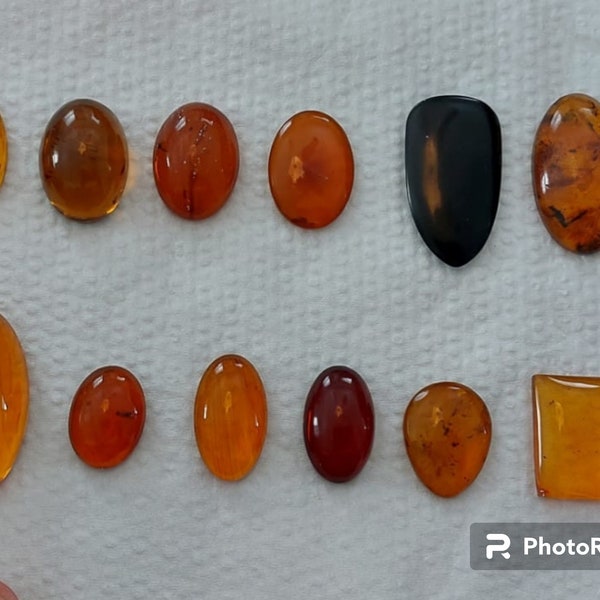 Amber cabochons - price per piece