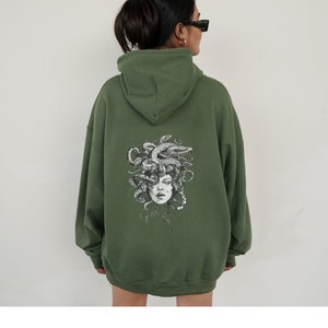 Medusa Greek Mythology Goddess SweatShirt, Feminist Witch hoodie, Snake Face Hooded Sweatshirt, Goddess Medusa Greek Mythology Hoodie, Snake