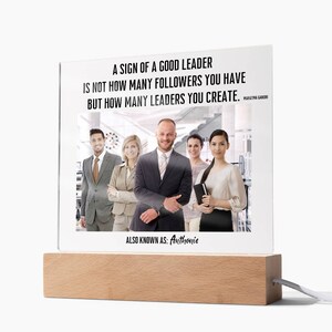 Personalized team Leader Coworker Memorable Plaque With wooden base, Leadership Gifts, Thank You Mentor Sign, Boss Retirement Appreciation