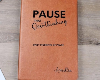 Women Mindfulness Daily Gratitude Personalized Encouragement Gift, Warrior Mental health Affirmation Daily Pause Journal, Gratitude Journal