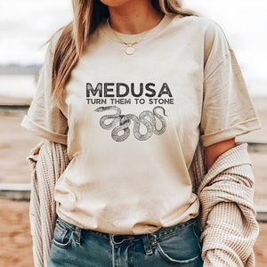 Medusa Dark Academia Tee shirt,  Vintage Band T Shirt Snake, Goddess Greek Mythology Apparel Grunge Fairycore tshirt