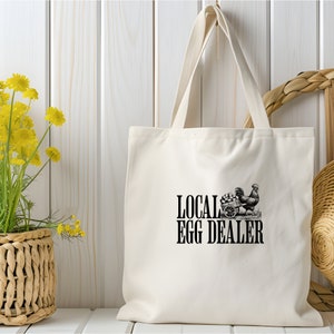 Sac fourre-tout rétro pour poules, poulet de jardin floral ferme bohème, esthétique cottage, cadeau poulet pour elle, sacs d'épicerie réutilisables