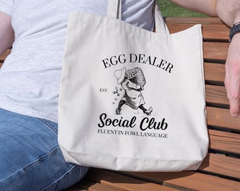Personalise Local Egg Dealer Chicken Eggs Tote Bag, Grocery Bag, Shopping Bag, Reusable Tote Bag, Reusable Eco Friendly Bags