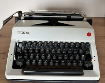 Vintage Olympia SM9 Typewriter – Fully Serviced, Working Grey Manual Machine (Mid-Century Modern)  - Pica Typeface