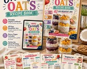 Overnight Oats Recipe Book PDF, 40 Easy Breakfast Jars, Printable Cookbook, Digital Download
