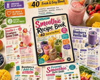 Receptenboek smoothies (pdf) | 40 gezond ontbijt, groene en eiwitsmoothies | Direct downloaden