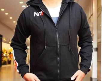 Handmade Men’s Black Zip Up Hoodie Sweatshirt with Hood, Summer Clothing, Full Zip Casual Lightweight Hoodie, Soft Fleece Hoodie for Men