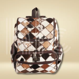 Handmade Cowhide Leather Backpack: Western Style Diaper Bag