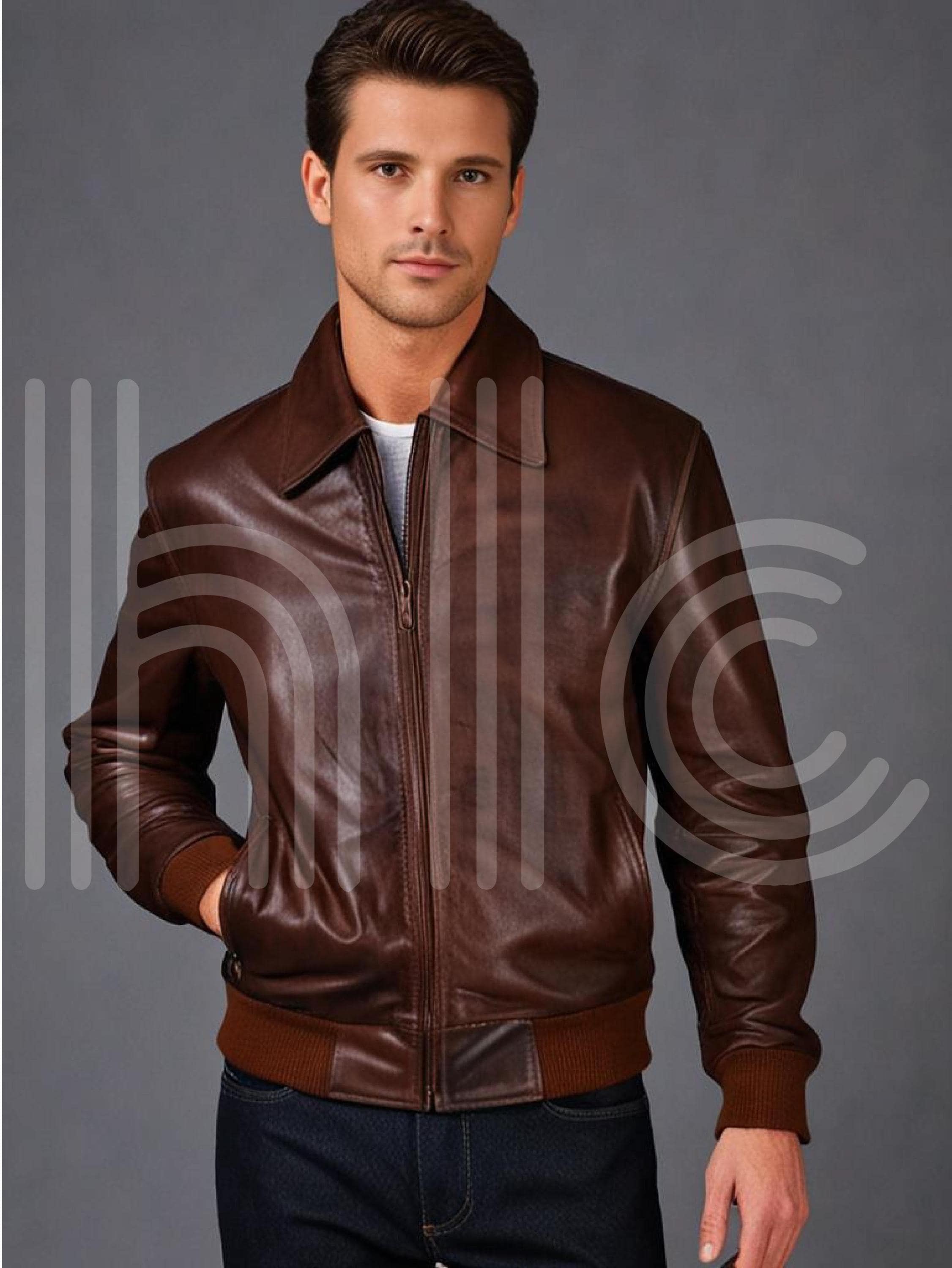 70s leather jacket mens - Etsy 日本