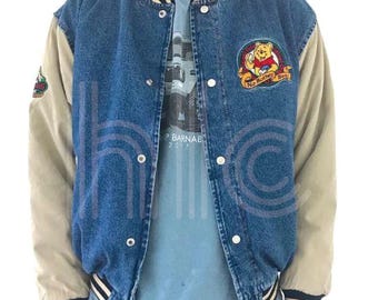 Handgefertigte Herren Jeansjacke, leichte Snap-Up Jeans Bomberjacke, Frühlingsjacke Geschenk für ihn
