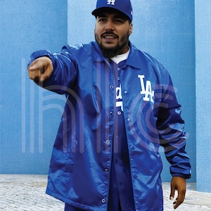 Men&#39;s Blue Satin Baseball Jacket – Vintage Hip Hop Streetwear, Oversized Varsity Bomber Jacket