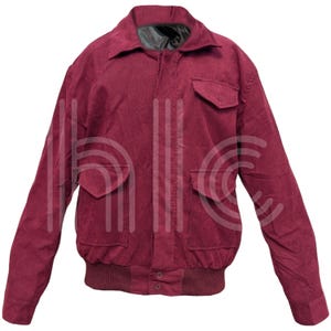 Costume da bomber in velluto a coste rosso Jack T. da uomo, classico cappotto in velluto a coste, giacca invernale in stile bomber retrò per uomo