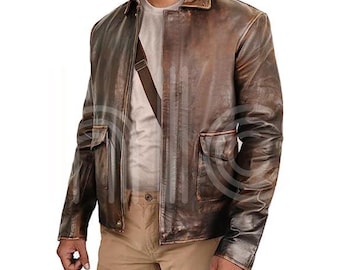 VINTAGE 1970s/1980s REAL Leather Brown JACKET by Craft of