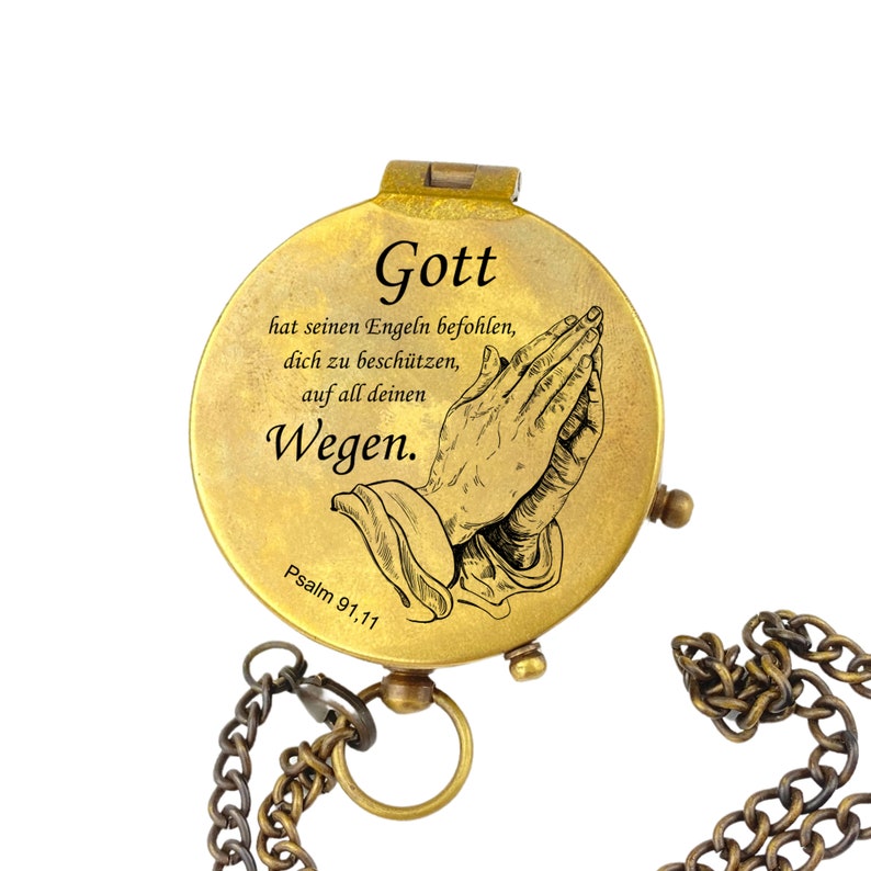 Personalisierter Kompass Vintage Optik mit Gravur Wunschmotiv und Wunschtext Name Text diverse Designs Geschenkidee Ledertasche Geschenkbox Bild 9