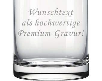 Verre à whisky avec gravure du texte souhaité, cadeau en verre personnalisé, texte du nom gravé, anniversaire, mariage, kit de Noël pour elle et lui