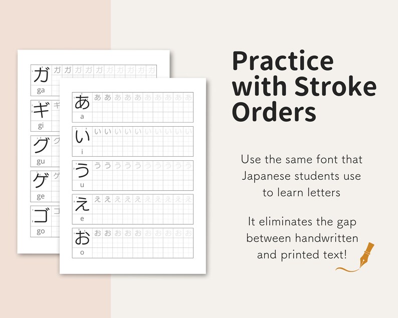 Japanese Hiragana & Katakana Practice Workbook Bundle - Etsy