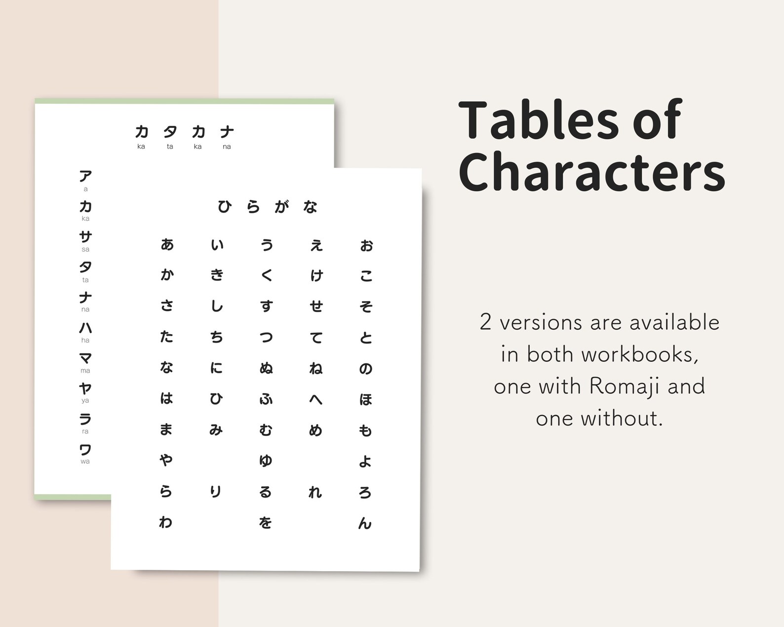 Japanese Hiragana & Katakana Practice Workbook Bundle - Etsy