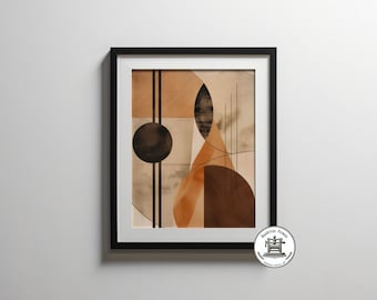 Abstrakte Erdtöne Kunstdruck: Boho Dekor (Digitaler Download)