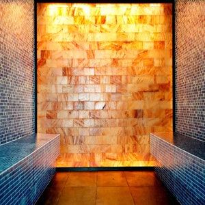 Build 4 sq. ft. wall Salt Bricks 20 Pink Salt Tiles for Spa Sauna