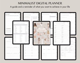 Digital Life Planner | 150 + Pages | Daily, Weekly & Monthly Planner | Instant Download for Daily Organization | Undated Digital Planner