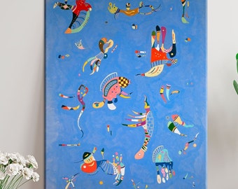 Kandinsky Sky Blue Canvas Print: Modern Abstract Art