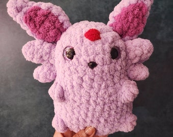 READY TO SHIP Chubby Espeon/Pokémon/crochet/plushie/ amigurumi/stuffie/gift