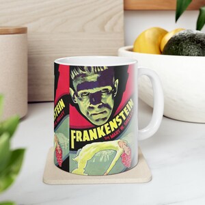 Mary Shelley&#39;s Frankenstein Book Cover Coffee Mug, Book Mugs, Coffee Cup, Ceramic Mug, Book Lover Gift