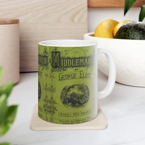 George Elliot&#39;s Middlemarch Coffee Mug, Book Mugs, Coffee Cup, Ceramic Mug, Book Lover Gift