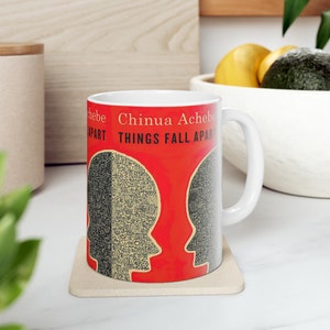 Chinua Achebe&#39;s Things Fall Apart Book Cover Coffee Mug, Book Mugs, Coffee Cup, Ceramic Mug, Book Lover Gift