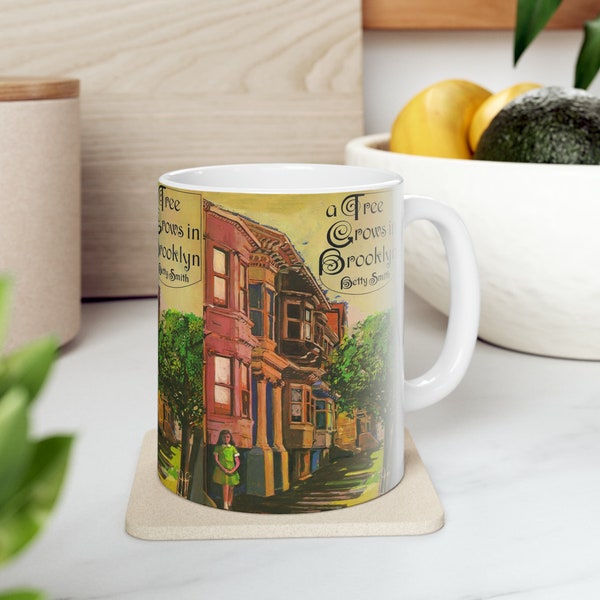 Betty Smith's A Tree Grows in Brooklyn Book Cover Coffee Mug, Book Mugs, Coffee Cup, Ceramic Mug, Book Lover Gift