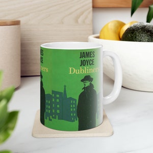 James Joyce&#39;s Dubliners Book Cover Coffee Mug, Book Mugs, Coffee Cup, Ceramic Mug, Book Lover Gift