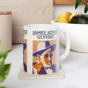 James Joyce&#39;s Ulysses Coffee Mug, Book Mugs, Coffee Cup, Ceramic Mug, Book Lover Gift