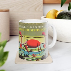 Richard Dawkins&#39; The Selfish Gene Coffee Mug, Book Mugs, Coffee Cup, Ceramic Mug, Book Lover Gift