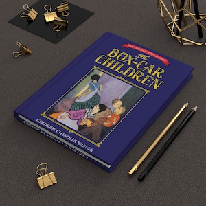 Cuaderno de notas The Box-car Children de Gertrude Chandler Warner, diario de libros, cuaderno de tapa dura, regalo para amantes de los libros, regalos para amantes de los libros