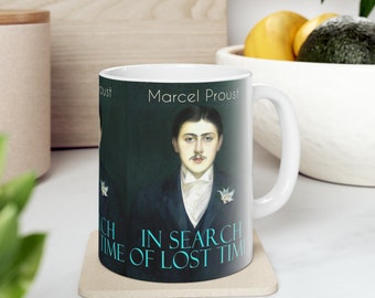 Couverture de livre À la recherche du temps perdu de Marcel Proust Mug, Mugs livre, Tasse à café, Mug en céramique, Cadeau pour amoureux des livres