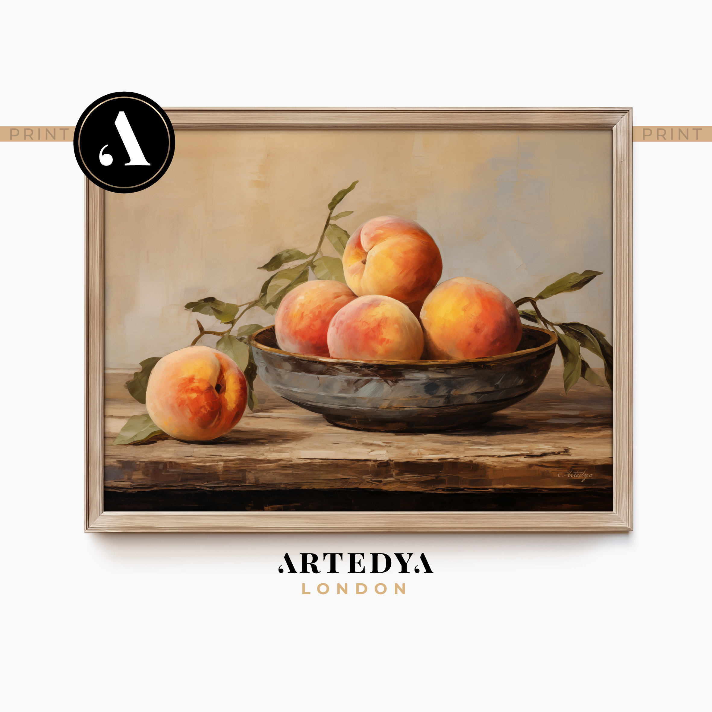 Panier à Fruits Ancien En Laiton Doré – Médaillon Et Guirlande – Vintage