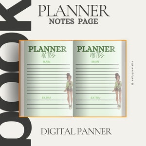 Notes Page Printable, Lined Notes Template, Note Taking, Writing Paper, Notes Planner Insert, Digital Planner, Student Notes Page | Notebook