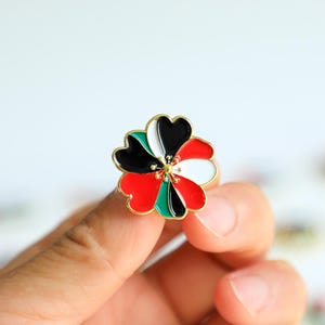 Pin de esmalte con la bandera de Palestina: broche &quot;Libertad Palestina&quot;, joyería activista